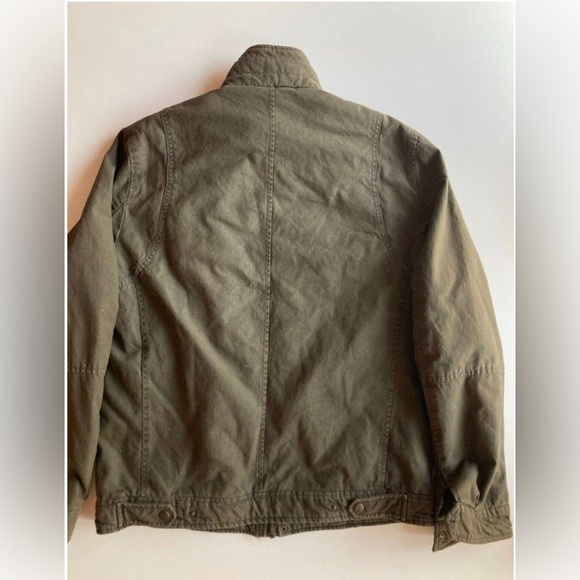 Men's LEVI'S Olive Washed Cotton Canvas Two Pocket Military Jacket, Size M - Picture 7 of 10